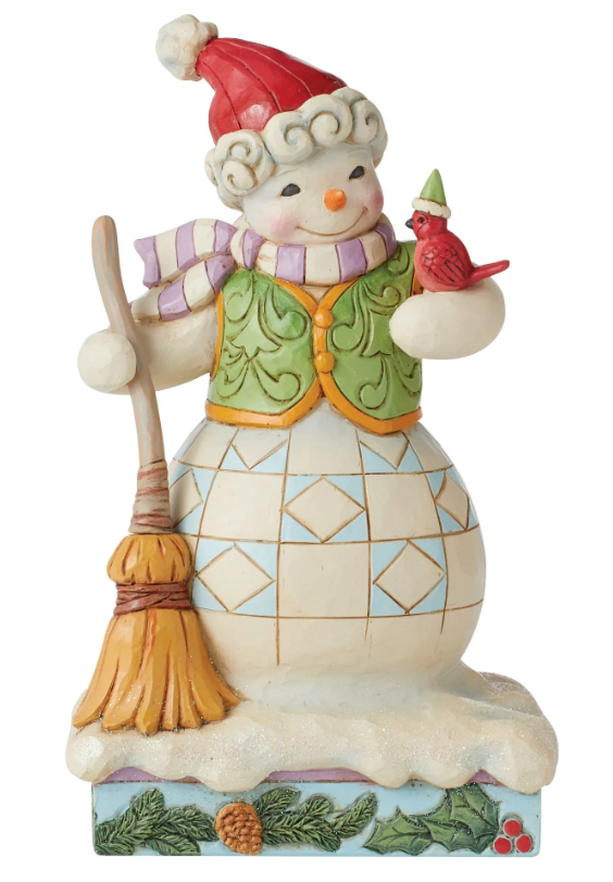 Jim Shore Snowman With Cardinal